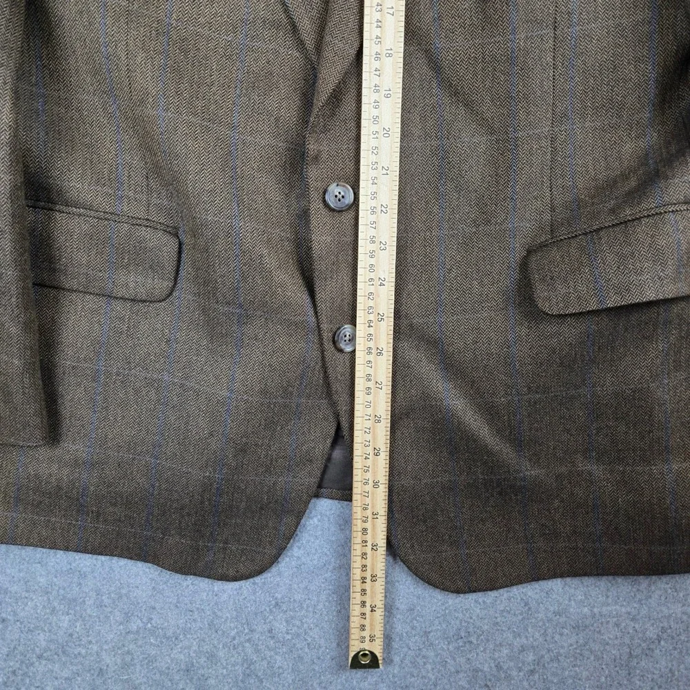 Nordstrom Loro Piana Blazer Mens 44R Brown Camel Hair Herringbone Sport Coat USA